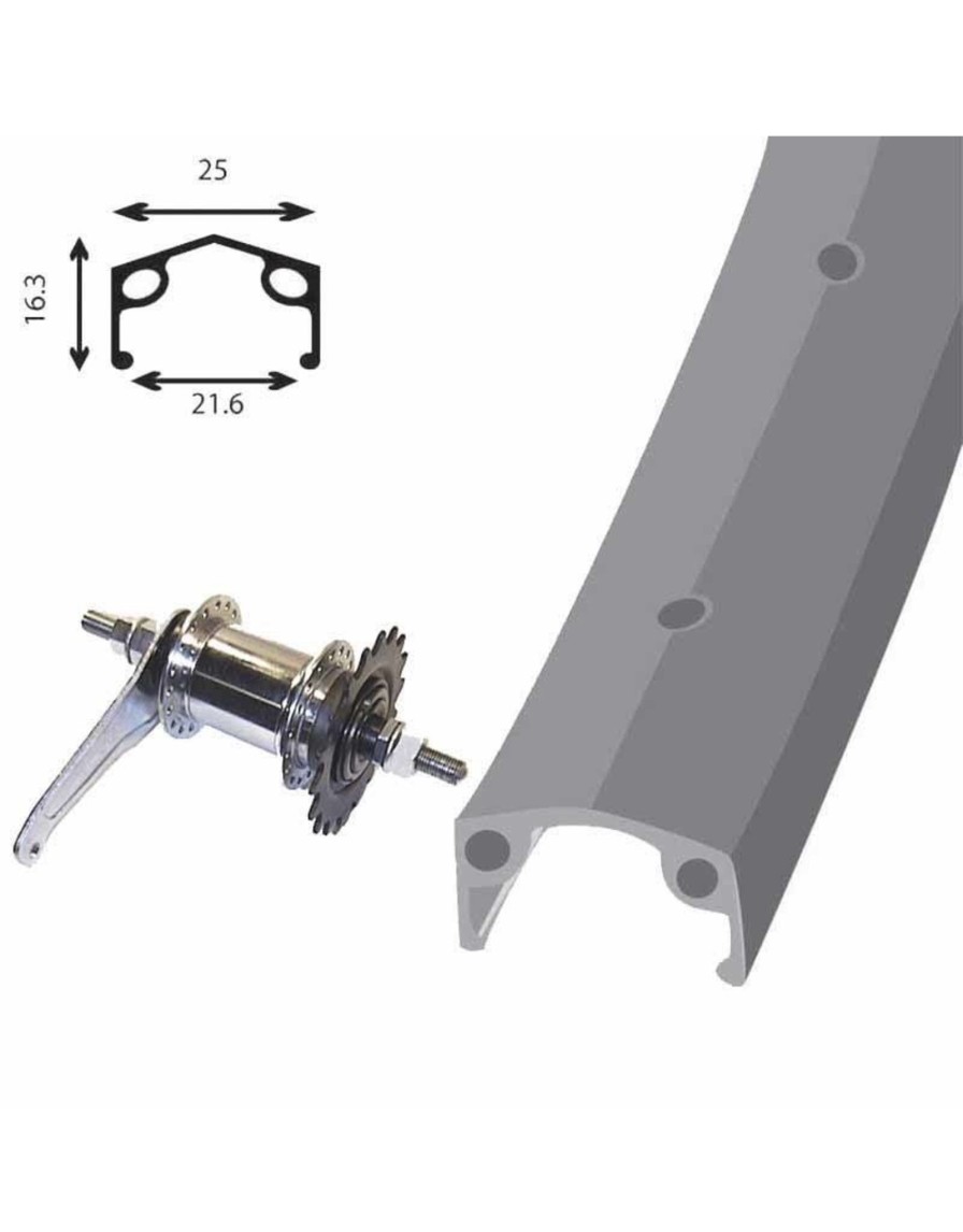 Components Damco 26'' Back | Damco 26 '' Coaster Shimano Rear Wheel